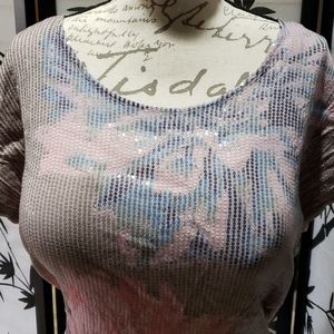 🍉Shiny Sequins Floral Shirt